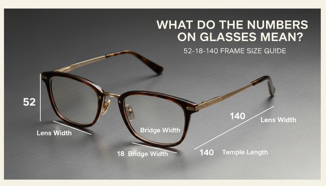 What Do the Numbers on Glasses Mean? 52-18-140 Frame Size Guide